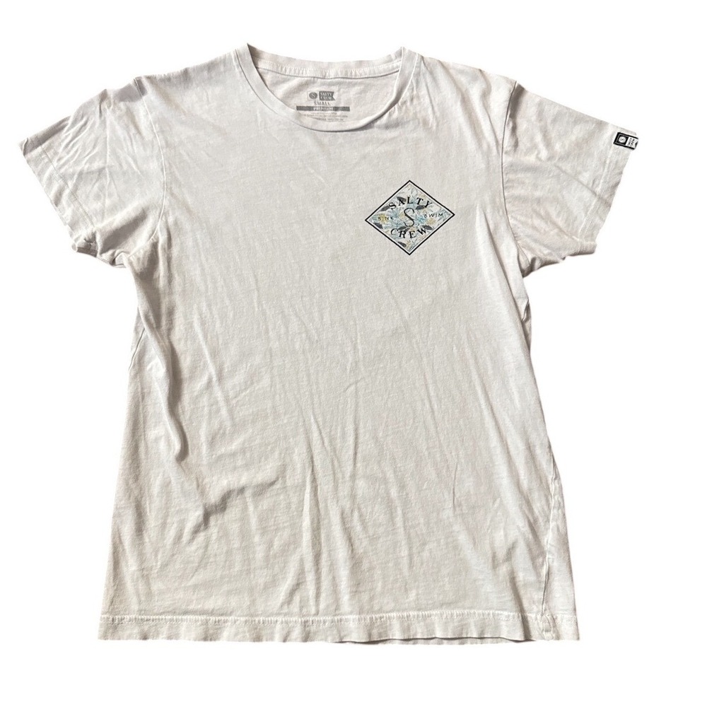 Salty Crew‎ Graphic T-Shirt Womens Small White Short Sleeve